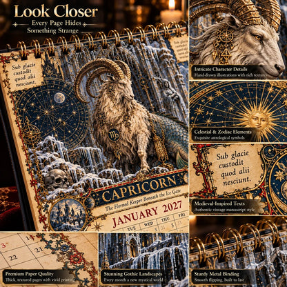 ✨2027 Zodiac Grimoire Calendar – 12 Months of Medieval Astrology Art📅