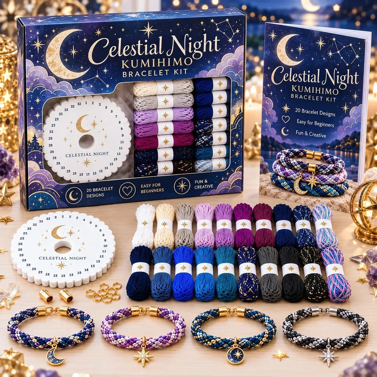 🔥 LAST DAY 70% OFF -✨Beginners Friendily🌸Cottage Garden Kumihimo Bracelet Making Kit – DIY Braided Friendship Bracelets & Creative Gift Set