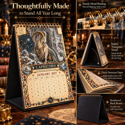 ✨2027 Zodiac Grimoire Calendar – 12 Months of Medieval Astrology Art📅