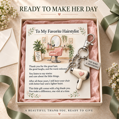 ✨  🔥 Holiday Sale: 70% OFF-The "You Make a Difference" Appreciation Gift Set – Keychain & Greeting Card ✨