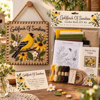 ⏳ Last Day 70% OFF – 🐦 Beginner-Friendly Garden Birds Fabric Weaving Kit | 6 Bird Designs with Fabric, Felt, Thread & Guide 💕
