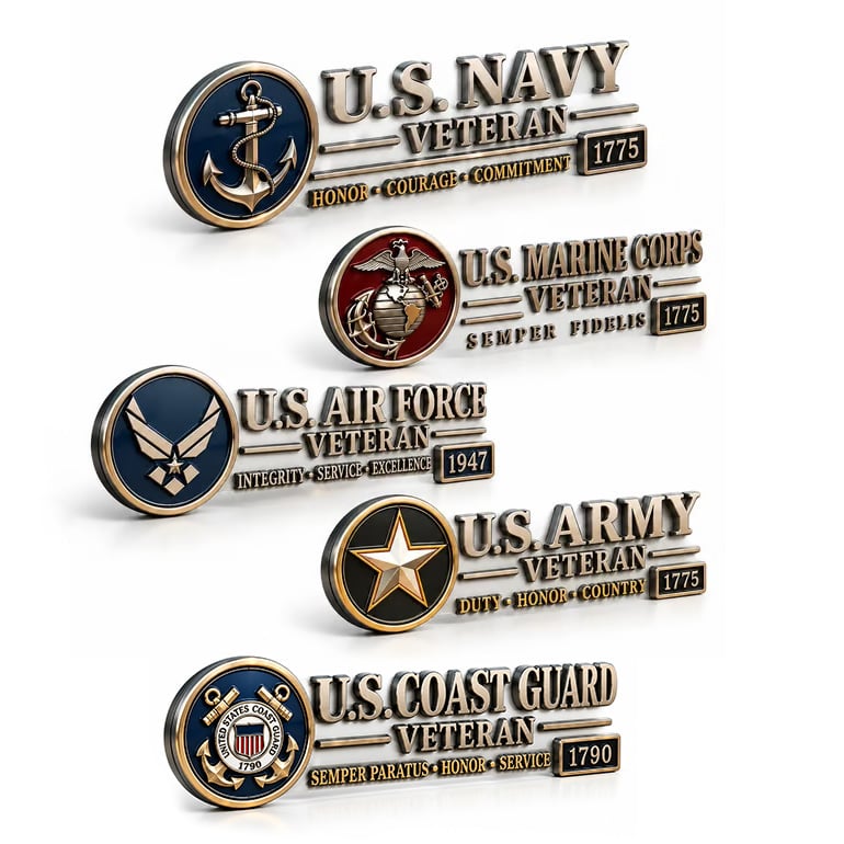 ✨3D Metal Veteran Honor Auto Badge | For daily driving & veteran gatherings